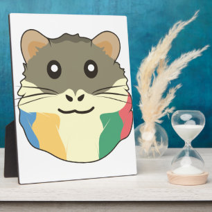 Ein Niedliches Cartoon Tier mit mehrfarbigem Scarf Fotoplatte