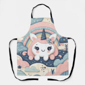 Ein niedliches Einhorn flüchtige Blicke hinter ein Schürze (Vorderseite)