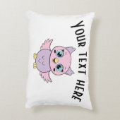 Ein niedliches Eule-Design - Fügen Sie Ihren eigen Dekokissen (Rückseite(Vertikal))