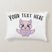 Ein niedliches Eule-Design - Fügen Sie Ihren eigen Dekokissen (Rückseite)
