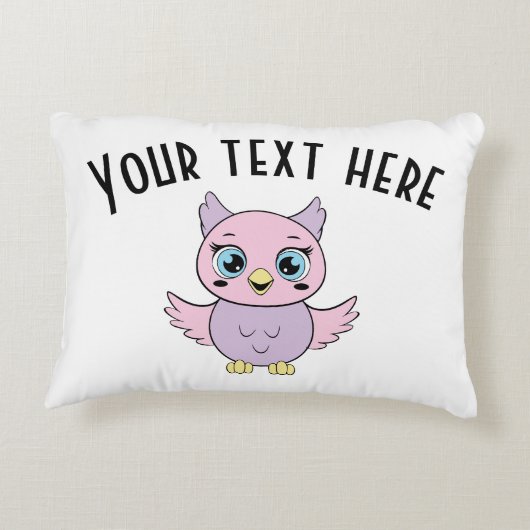 Ein niedliches Eule-Design - Fügen Sie Ihren eigen Dekokissen (Rückseite)