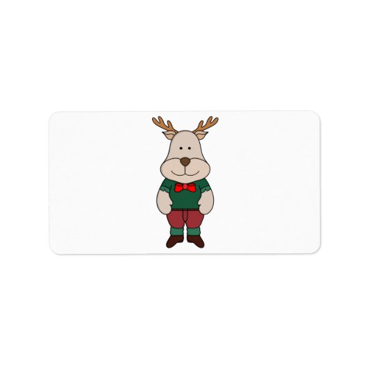Ein niedliches Hirsch Adressaufkleber (Vorne)