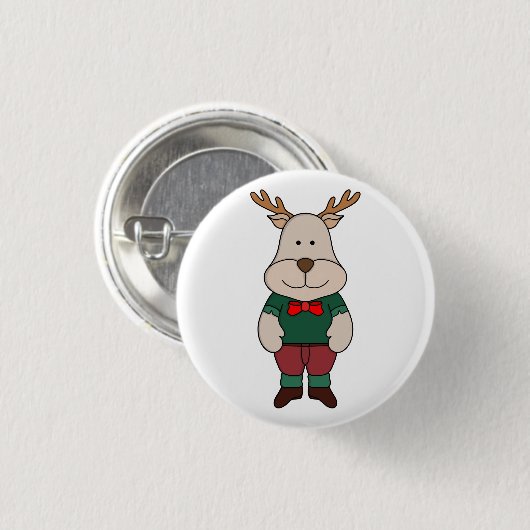 Ein niedliches Hirsch Button (Vorne & Hinten)