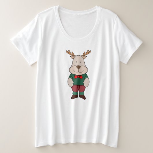 Ein niedliches Hirsch Große Größe T-Shirt (Design vorne)