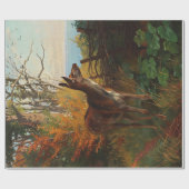 Ein Niedliches Hirsch im Wald Geschenkpapier (Flach)