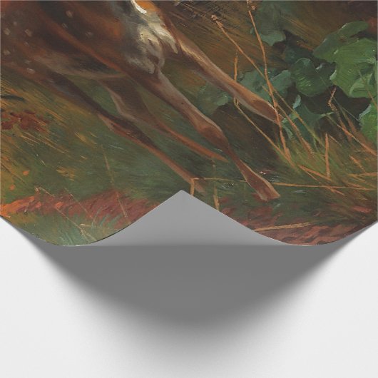Ein Niedliches Hirsch im Wald Geschenkpapier (Ecke)