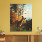 Ein Niedliches Hirsch im Wald Leinwanddruck (Insitu (Wohnzimmer))