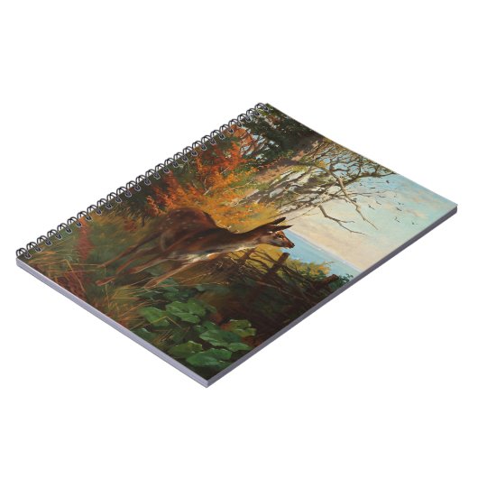 Ein Niedliches Hirsch im Wald Notizblock (Linke Seite)