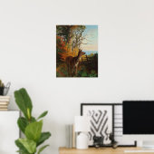 Ein Niedliches Hirsch im Wald Poster (Heimbüro)