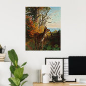 Ein Niedliches Hirsch im Wald Poster (Heimbüro)