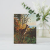 Ein Niedliches Hirsch im Wald Postkarte (Stehend Vorderseite)