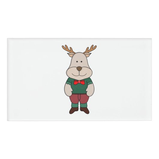Ein niedliches Hirsch Namenschild (Vorderseite)