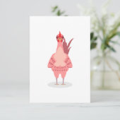 Ein Niedliches Huhn Dankeskarte (Stehend Vorderseite)