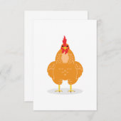 Ein Niedliches Huhn Dankeskarte (Vorne/Hinten)