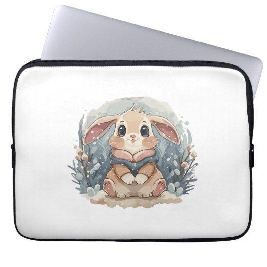 Ein niedliches Kaninchen Laptopschutzhülle (Vorderseite)