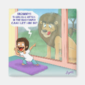 Ein niedliches Kätzchen im Hinterhof Magnet (Vorne)