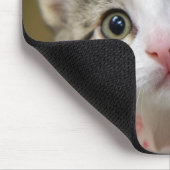 Ein niedliches Kätzchen mit grünen Augen Mousepad (Ecke)