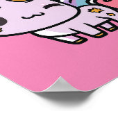 Ein niedliches kawaii Einhornposter Poster (Ecke)