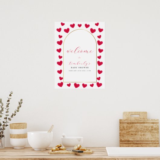 Ein Niedliches kleines Sweetheart Arch Baby-Duschb Poster (Küche)