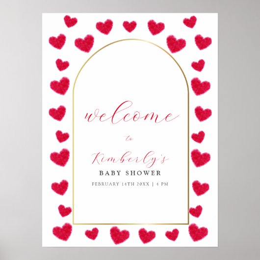 Ein Niedliches kleines Sweetheart Arch Baby-Duschb Poster (Vorne)