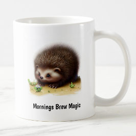 Ein Niedliches, nordamerikanisches Porcupine mit 3 Kaffeetasse