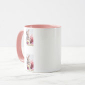 Ein Niedliches Ostersonniges rosa Herz mit Korb &  Tasse (Vorderseite Links)