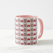 Ein Niedliches Ostersonniges rosa Herz mit Korb & Tasse (VorderseiteRechts)