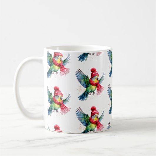 Ein Niedliches Parakeet in einer Tasse aus Winterh (Links)