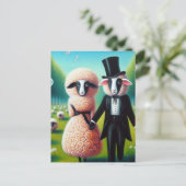 Ein Niedliches Schafspuppel Postkarte (Stehend Vorderseite)