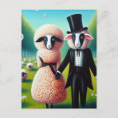 Ein Niedliches Schafspuppel Postkarte (Vorderseite)