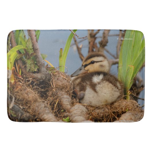 Ein Niedliches und kostbares Mallard Duckling Badematte (Vorderseite)