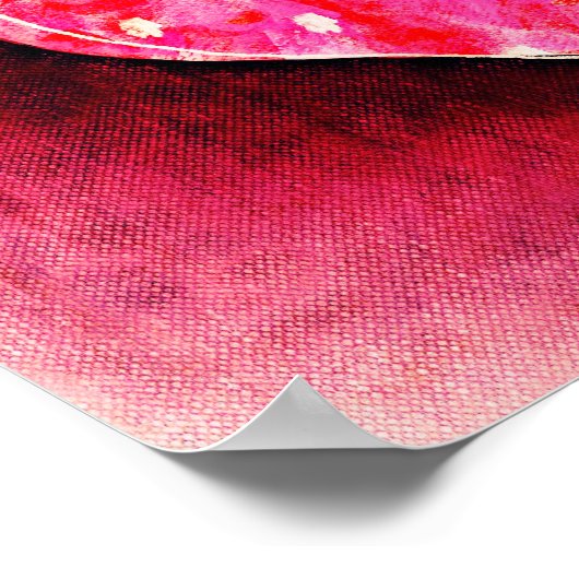 Ein Niedliches, von Hand gezogenes rosa Herz auf e Poster (Ecke)