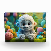 Ein niedliches Yeti aus Garn Fotoblock (Vorderseite)