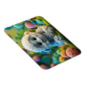 Ein niedliches Yeti aus Garn Magnet (Rechte Seite)