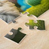Ein niedliches Yeti aus Garn Puzzle (Seite)