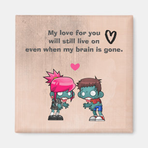 Ein Niedliches Zombie Couple Creepy Niedlich Magnet