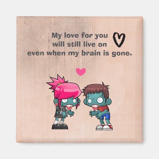 Ein Niedliches Zombie Couple Creepy Niedlich Magnet (Vorne)