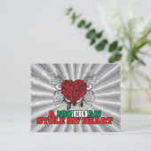 Ein Nigerianer hat mir das Herz gestohlen Postkarte (Stehend Vorderseite)