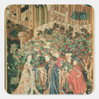 Ein Nobleman grüßt eine Lady mit seinen Servanten