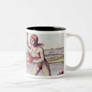 Ein Noblewoman von Pomeiooc Zweifarbige Tasse