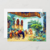 Ein nordafrikanischer Gerichtshof von Frederick Ar Postkarte (Vorne/Hinten)