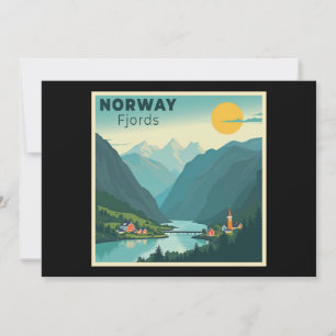 Ein nostalgisches Classic Travel Poster - Norwegen Einladung