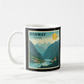 Ein nostalgisches Classic Travel Poster - Norwegen Kaffeetasse (Links)