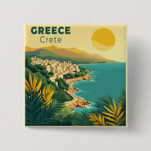Ein nostalgisches klassisches Reiseplakat – Griech Button