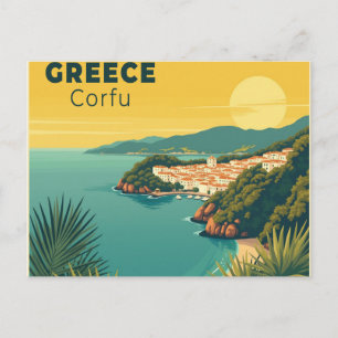 Ein nostalgisches klassisches Reiseplakat – Griech Postkarte