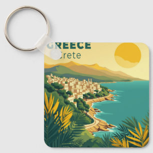 Ein nostalgisches klassisches Reiseplakat – Griech Schlüsselanhänger