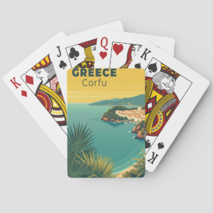 Ein nostalgisches klassisches Reiseplakat – Griech Spielkarten