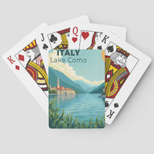 Ein nostalgisches klassisches Reiseplakat – Italie Spielkarten