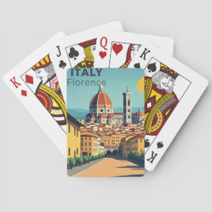 Ein nostalgisches klassisches Reiseplakat – Italie Spielkarten