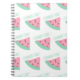 Ein Notebook mit Inschrift und Wassermelone Notizblock